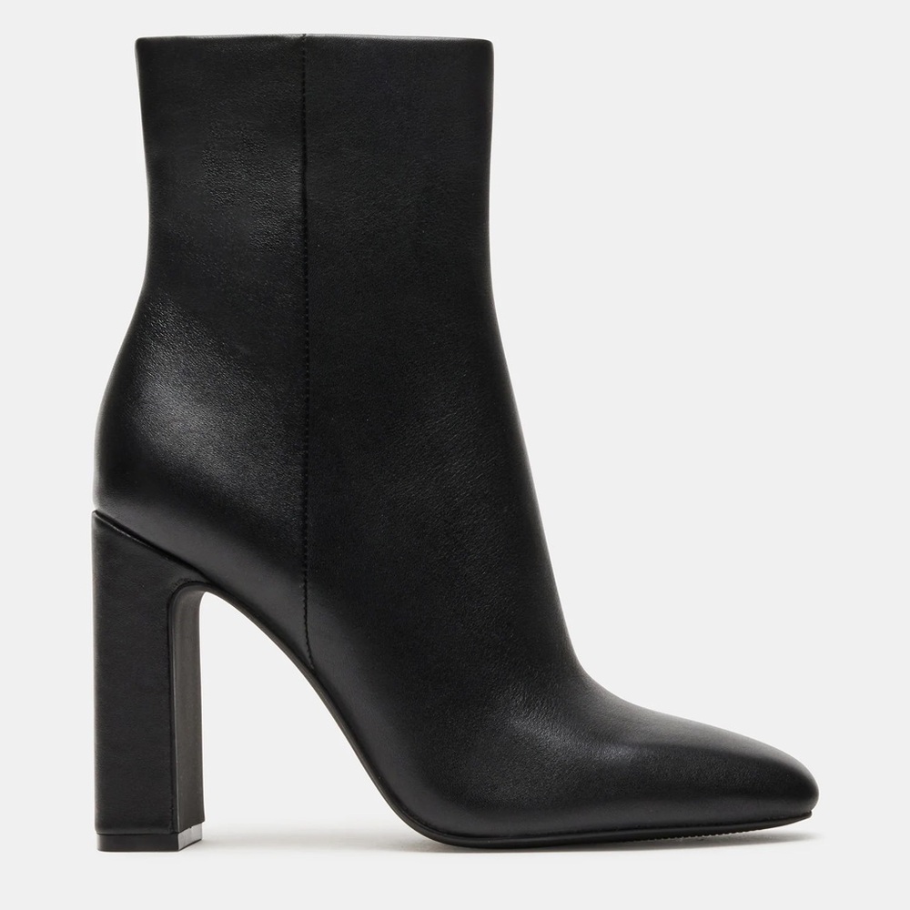 Steve Madden Allison Black Leather Boot Bootie US 6